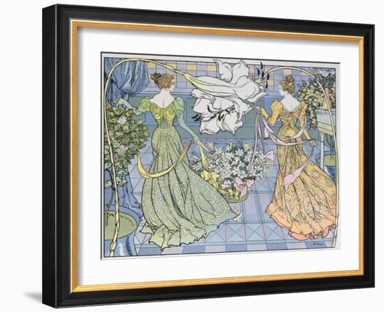 Women Surrounded by Flowers, C. 1900-Georges de Feure-Framed Giclee Print