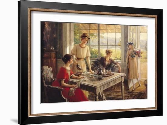 Women Taking Tea-Albert Lynch-Framed Giclee Print