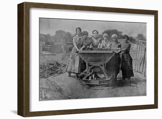 Women Transporting Refuse. War Office Photography, 1916 (B/W Photo)-English Photographer-Framed Giclee Print