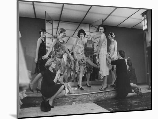 Women Trying on Costumes for the Roaring 20's Ball-Yale Joel-Mounted Photographic Print