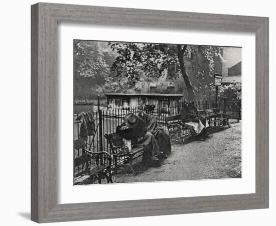 Women Vagrants Sleeping, Spitalfields, East End of London-Peter Higginbotham-Framed Photographic Print