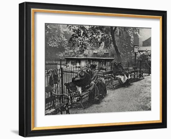 Women Vagrants Sleeping, Spitalfields, East End of London-Peter Higginbotham-Framed Photographic Print