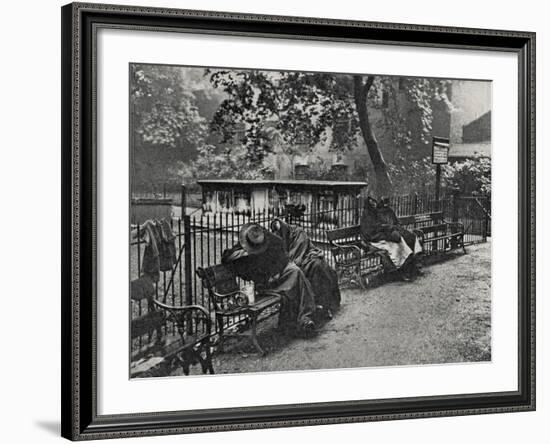 Women Vagrants Sleeping, Spitalfields, East End of London-Peter Higginbotham-Framed Photographic Print