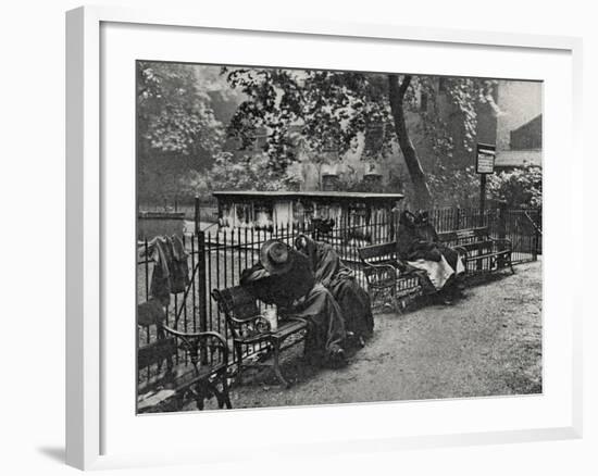 Women Vagrants Sleeping, Spitalfields, East End of London-Peter Higginbotham-Framed Photographic Print