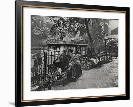 Women Vagrants Sleeping, Spitalfields, East End of London-Peter Higginbotham-Framed Photographic Print