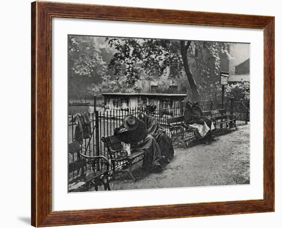 Women Vagrants Sleeping, Spitalfields, East End of London-Peter Higginbotham-Framed Photographic Print