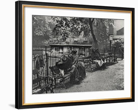 Women Vagrants Sleeping, Spitalfields, East End of London-Peter Higginbotham-Framed Photographic Print