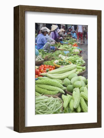 Women Vendors Selling Vegetables at Market, Hoi An, Quang Nam, Vietnam, Indochina-Ian Trower-Framed Photographic Print