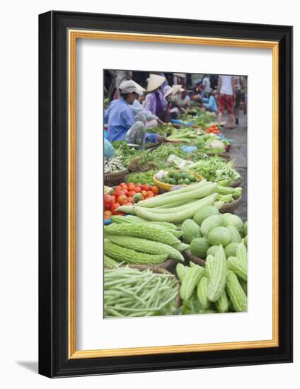 Women Vendors Selling Vegetables at Market, Hoi An, Quang Nam, Vietnam, Indochina-Ian Trower-Framed Photographic Print