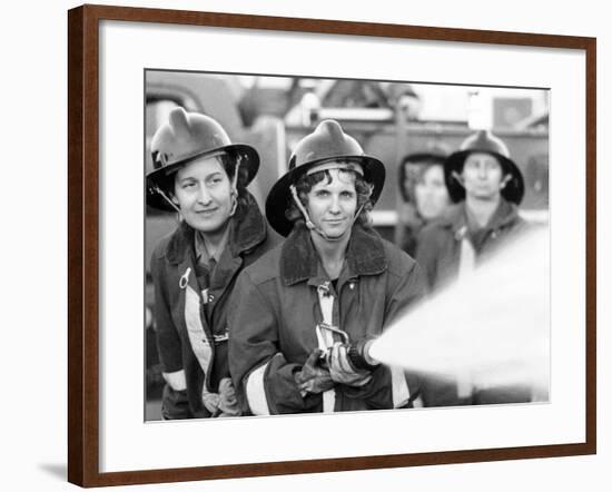 Women Volunteer Fire Fighters in Micanopy, Fla-null-Framed Photo