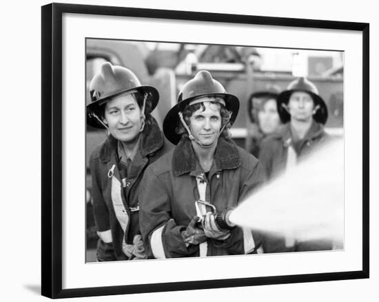 Women Volunteer Fire Fighters in Micanopy, Fla-null-Framed Photo