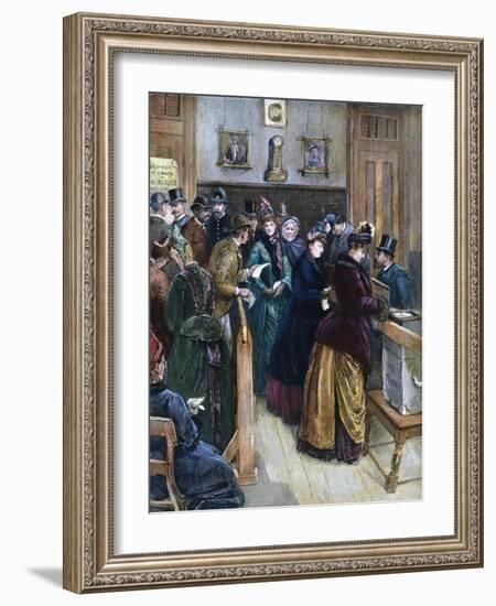 Women Voting, 1888-null-Framed Giclee Print