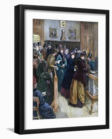 Women Voting, 1888-null-Framed Giclee Print