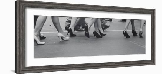 Women Walking on the Street in Spike Heeled Shoes-James Burke-Framed Photographic Print