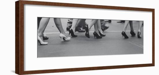 Women Walking on the Street in Spike Heeled Shoes-James Burke-Framed Photographic Print