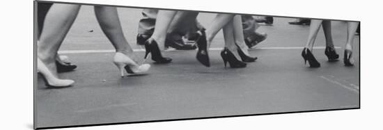 Women Walking on the Street in Spike Heeled Shoes-James Burke-Mounted Photographic Print
