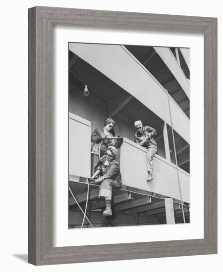 Women War Workers of Marinship Corp., During World War Ii, 1942-Stocktrek Images-Framed Photographic Print