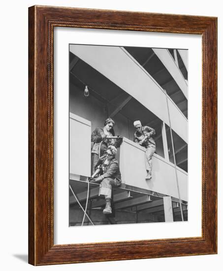 Women War Workers of Marinship Corp., During World War Ii, 1942-Stocktrek Images-Framed Photographic Print