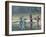 Women Washing Clothes on the Ghats of the River Mahanadi, Reflected in the Water, Orissa, Inda-Annie Owen-Framed Photographic Print