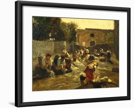 Women Washing in River-Filippo Palizzi-Framed Giclee Print