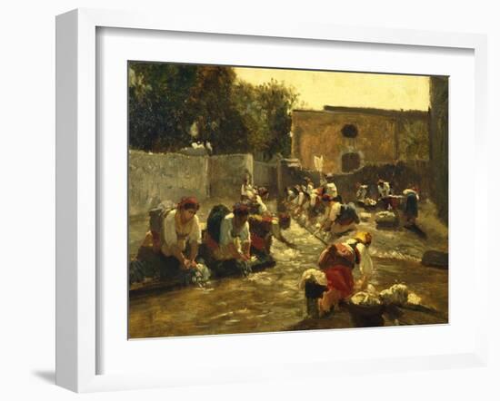 Women Washing in River-Filippo Palizzi-Framed Giclee Print