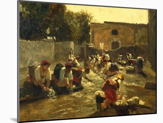 Women Washing in River-Filippo Palizzi-Mounted Giclee Print