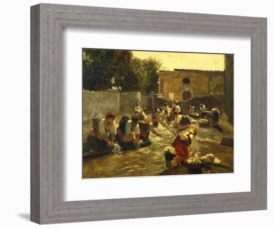 Women Washing in River-Filippo Palizzi-Framed Giclee Print