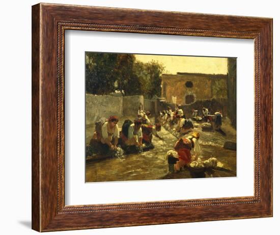 Women Washing in River-Filippo Palizzi-Framed Giclee Print