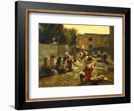 Women Washing in River-Filippo Palizzi-Framed Giclee Print