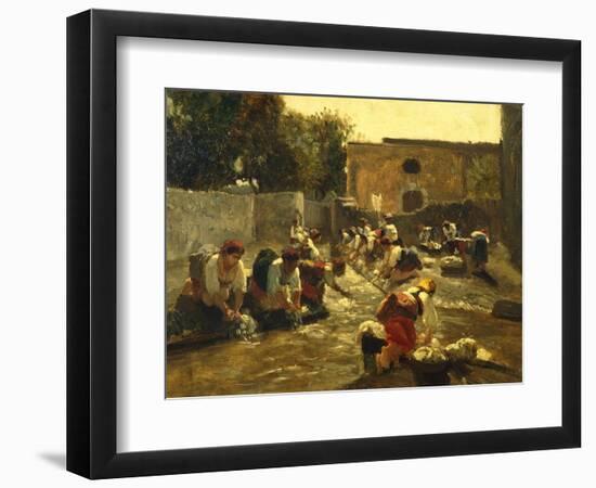 Women Washing in River-Filippo Palizzi-Framed Giclee Print