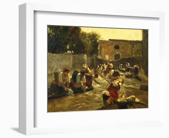 Women Washing in River-Filippo Palizzi-Framed Giclee Print