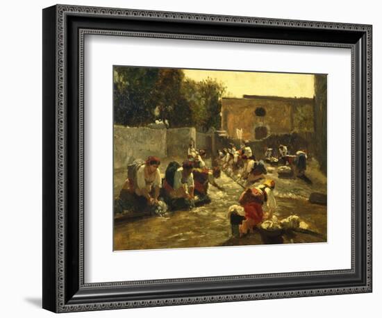 Women Washing in River-Filippo Palizzi-Framed Giclee Print