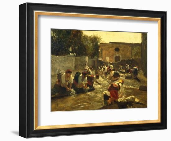 Women Washing in River-Filippo Palizzi-Framed Giclee Print