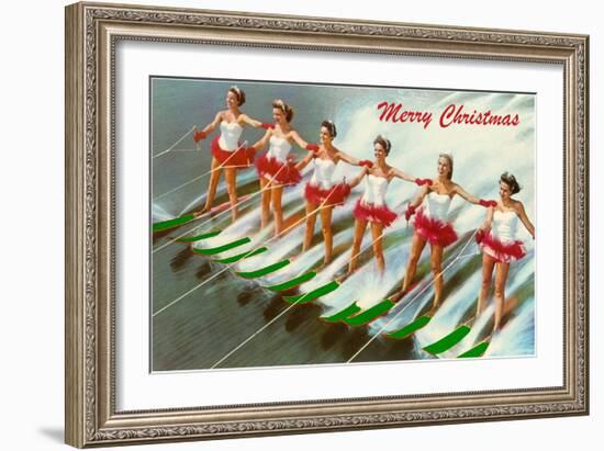 Women Water Skiers-null-Framed Art Print