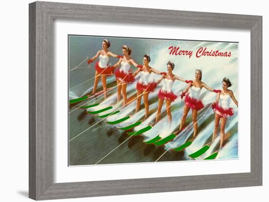 Women Water Skiers-null-Framed Art Print