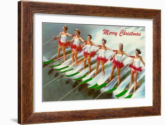 Women Water Skiers-null-Framed Art Print