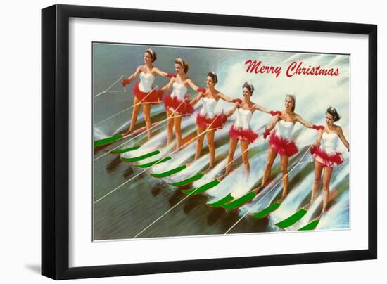 Women Water Skiers-null-Framed Art Print