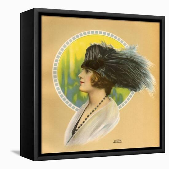 Women Wearing an Ostrich Feather Hat 1923-null-Framed Stretched Canvas