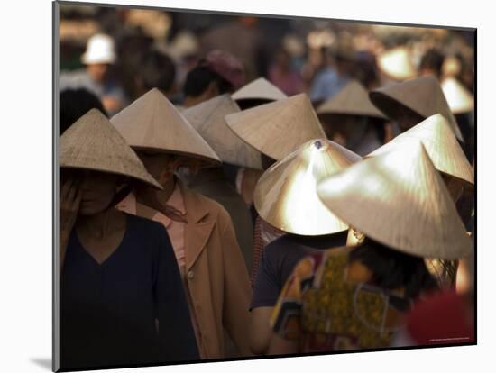 Women Wearing Conical Hats, Binh Tay Market, Ho Chi Minh City (Saigon), Vietnam-Christian Kober-Mounted Photographic Print