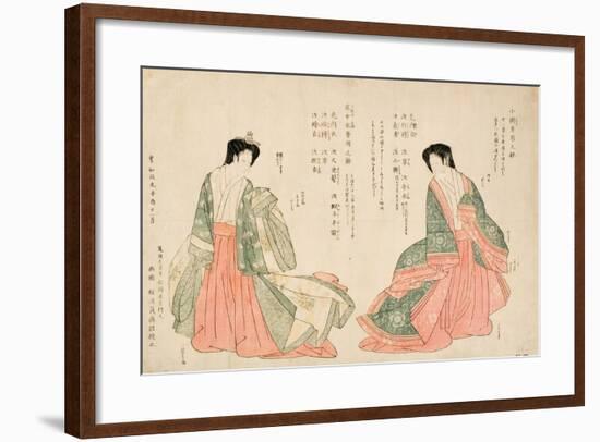 Women Wearing Two Court Costumes, 1801-Kikukawa Eizan-Framed Giclee Print