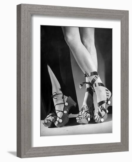 Women Wearing Unrationed Shoe Soles During the War-Nina Leen-Framed Photographic Print