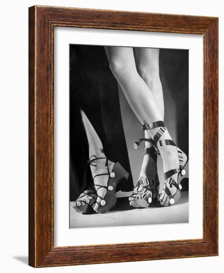 Women Wearing Unrationed Shoe Soles During the War-Nina Leen-Framed Photographic Print