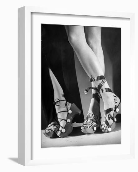 Women Wearing Unrationed Shoe Soles During the War-Nina Leen-Framed Photographic Print