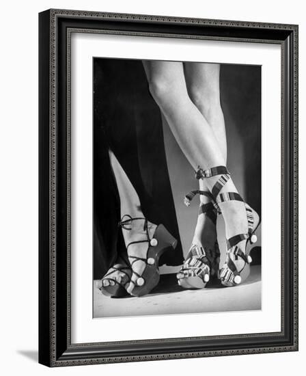 Women Wearing Unrationed Shoe Soles During the War-Nina Leen-Framed Photographic Print