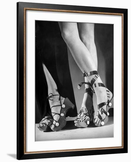 Women Wearing Unrationed Shoe Soles During the War-Nina Leen-Framed Photographic Print