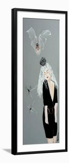 Women with Bat and Dragonflies, 2016-Susan Adams-Framed Giclee Print