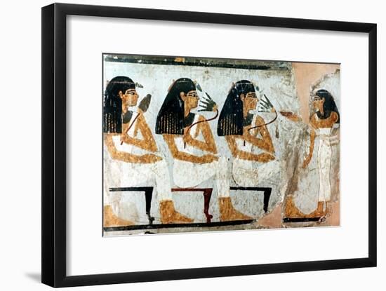 Women with Flowers and Lotus, 18th Dynasty. Artist: Unknown-Unknown-Framed Giclee Print