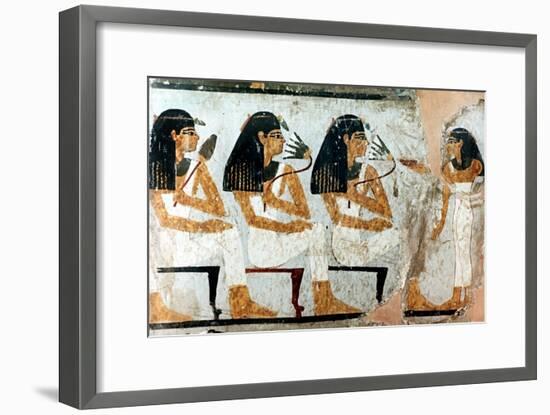 Women with Flowers and Lotus, 18th Dynasty. Artist: Unknown-Unknown-Framed Giclee Print