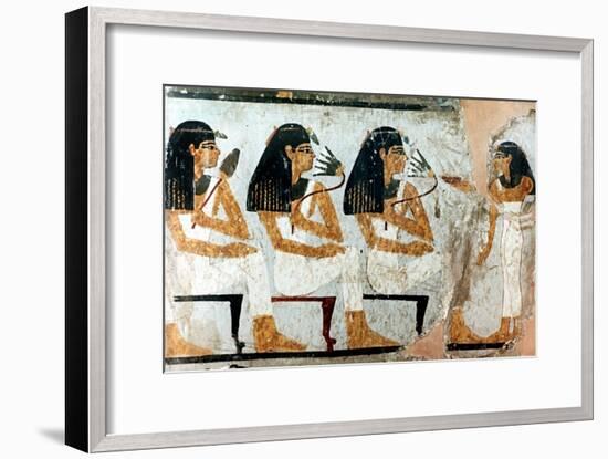 Women with Flowers and Lotus, 18th Dynasty. Artist: Unknown-Unknown-Framed Giclee Print