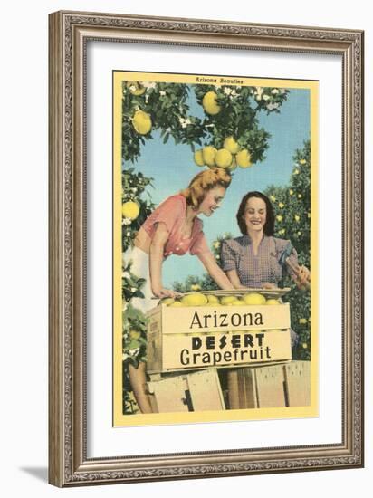 Women with Grapefruit, Arizona-null-Framed Art Print